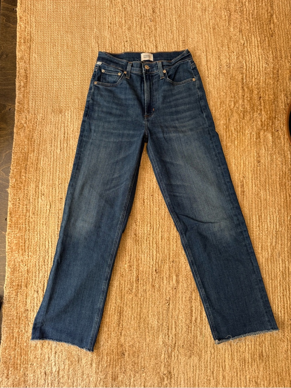 Citizens Of Humanity Deep Blue High-Rise Straight Jeans